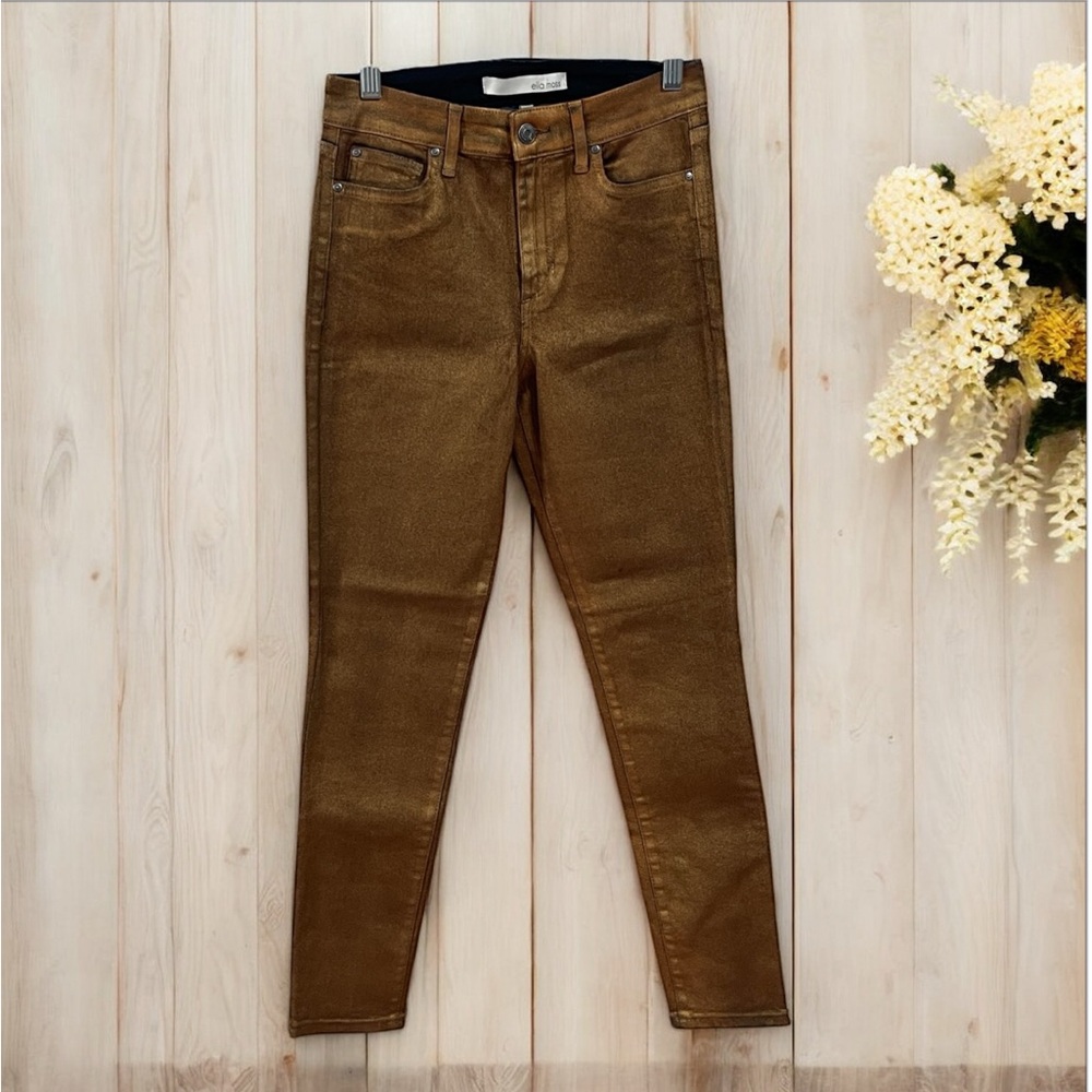 Ella Moss High Rise Skinny Ankle Jeans – Metallic Bronze – Size 26